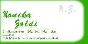 monika zoldi business card